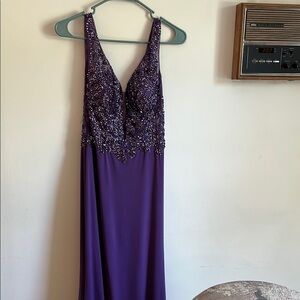 Jovani Purple Backless Dress